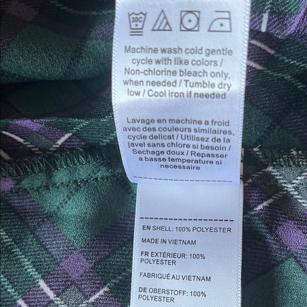 UNTUCKit Green Plaid Long Sleeve Dress With a Belt.Size 16 - Picture 13 of 16